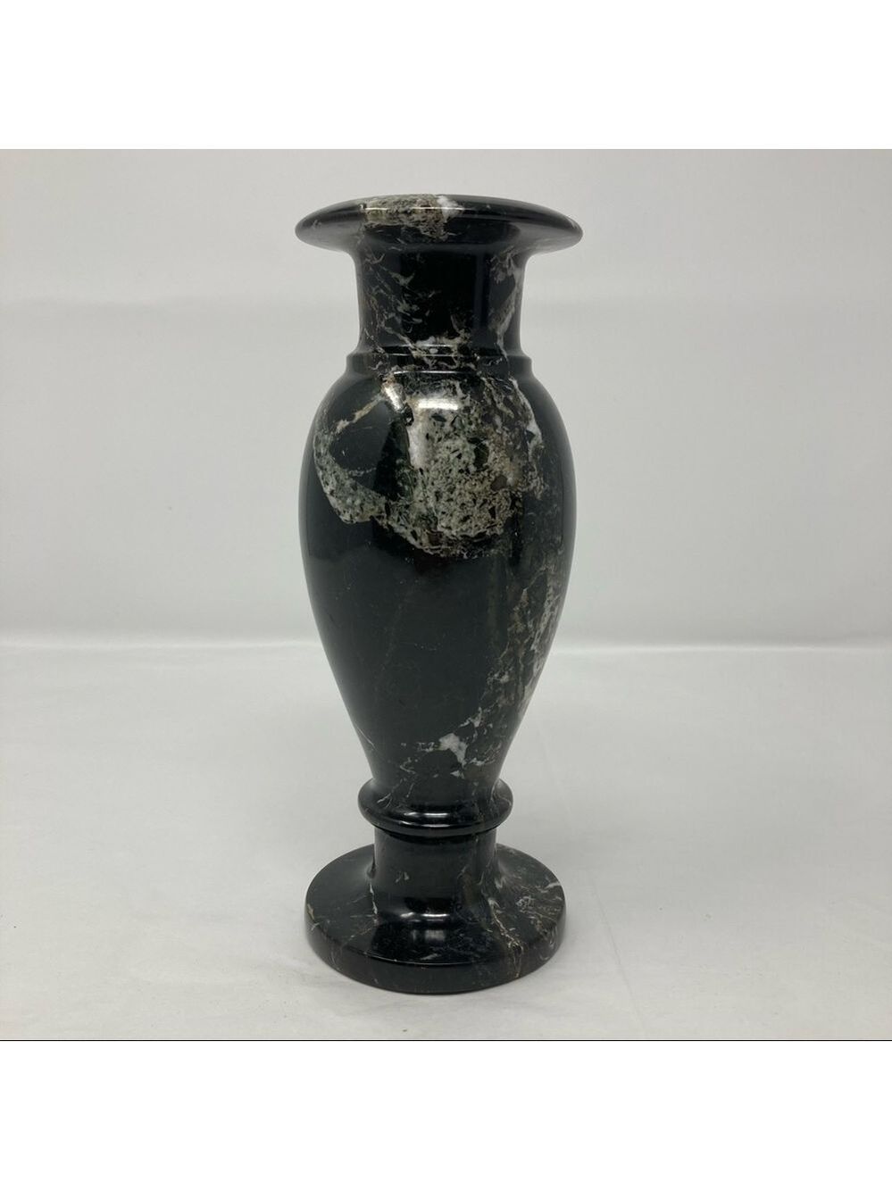 Black alabaster vase or candle stick holder